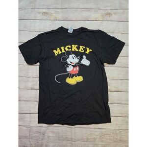 Vintage Disney Mickey Mouse T Shirt‎ Mens Delta Tag Size Large Black Disney